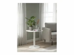Don Hierro Mesita Auxiliar Salón, Metálica, Diseño Escandinavo, Funcional – - 51*49*38 cm – SKANDY Blanco Clearance