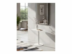 Don Hierro Mesita Auxiliar Salón, Metálica, Diseño Escandinavo, Funcional – - 51*49*38 cm – SKANDY Blanco Clearance