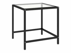Clicnbuy Mesa Auxiliar|Mesita de centro 2 piezas vidrio templado