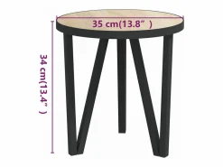 Clicnbuy Mesa Auxiliar|Mesita de centro MDF color roble Sonoma Ø35 cm