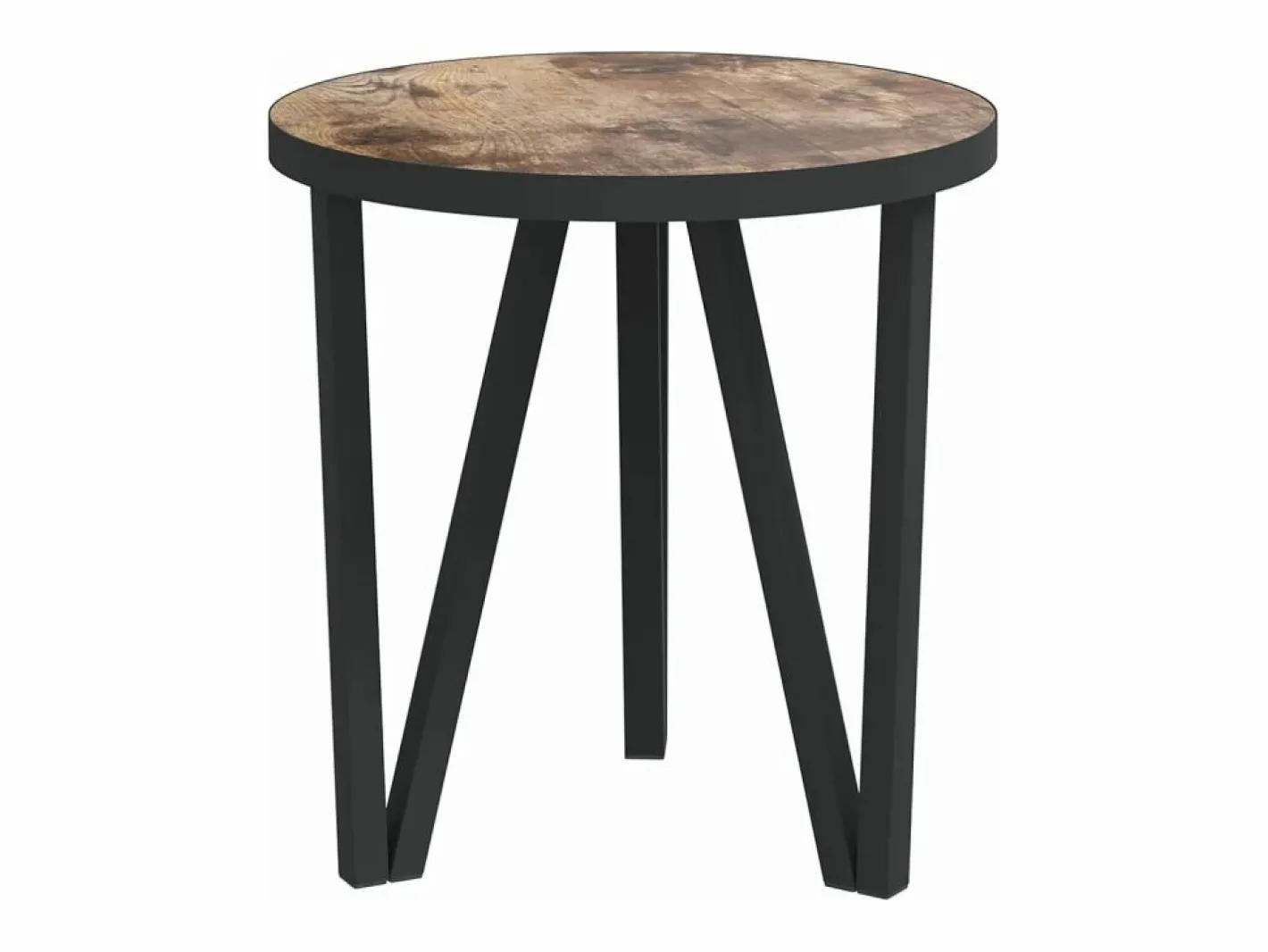 Clicnbuy Mesita de centro MDF negro y amarillo Ø35 cm Marru00f3n Hot