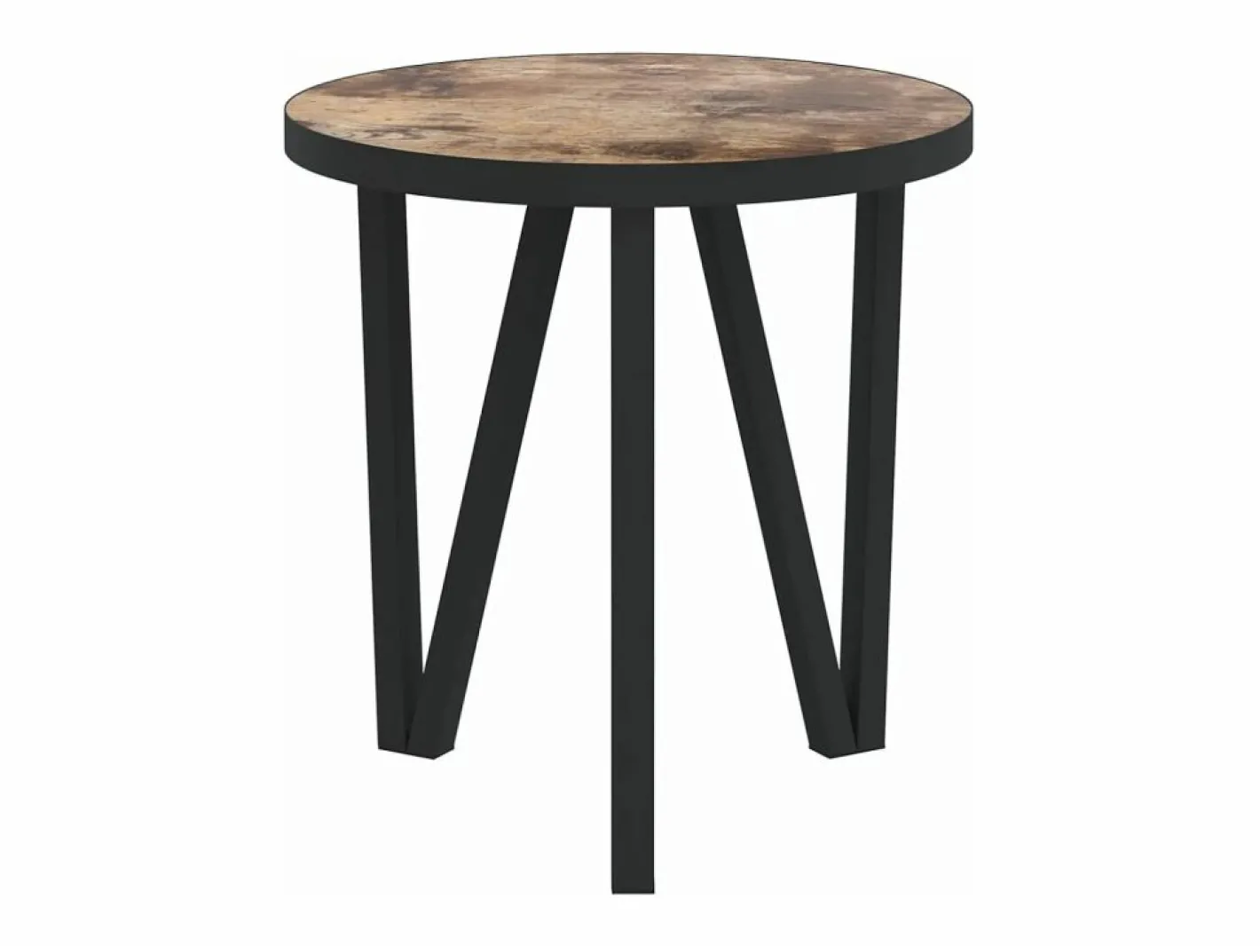 Clicnbuy Mesita de centro MDF negro y amarillo Ø35 cm Marru00f3n Hot