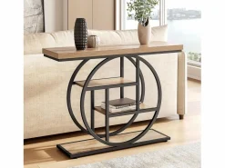 Tribesigns Consola|Mesita de entrada de 4 niveles detrás del sofá, mesita de salón estilo farmhouse de 105 cm para el salón, mesita de entrada para el vestíbulo