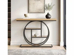 Tribesigns Consola|Mesita de entrada de 4 niveles detrás del sofá, mesita de salón estilo farmhouse de 105 cm para el salón, mesita de entrada para el vestíbulo