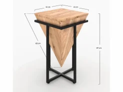 Mesita de madera de acacia y metal - Shanghai^Rendez-Vous Déco Discount