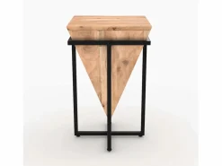 Mesita de madera de acacia y metal - Shanghai^Rendez-Vous Déco Discount
