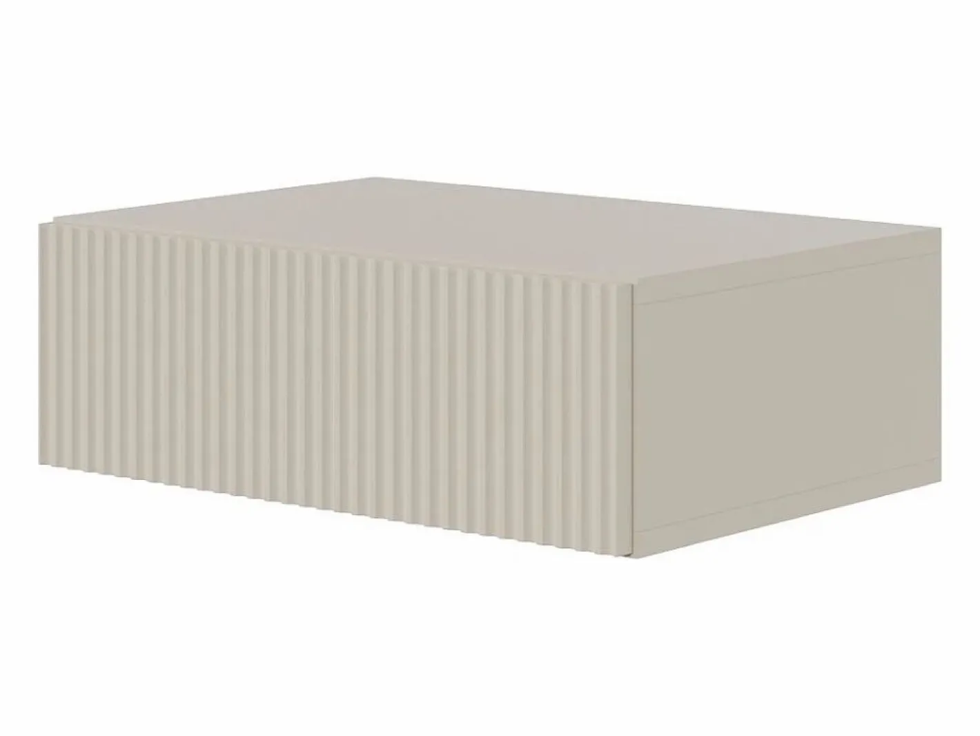 SELSEY Mesita de noche - 50 cm - suspendida - gris-beige - VELDIO Topo Clearance