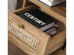 Calicosy Mesita de Noche 1 Cajón con Frente de Ratán y 1 Nicho L39 cm - PALMO Beige Sale