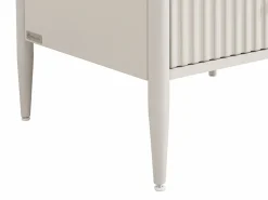 Vente-unique Mesita de noche 2 cajones MDF y dorado - CALITARO Beige