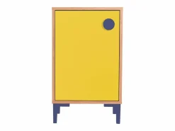 Mesita de Noche 1 estante de MDF COLOR STORIES Amarillo New