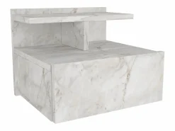 Mesita de noche colgante con 1 cajón y 1 estante efecto mármol - AZELNO^Vente-unique Discount