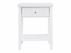 Vente-unique Mesita de noche con 1 cajón y 1 estante en MDF - - NARIVA Blanco Hot