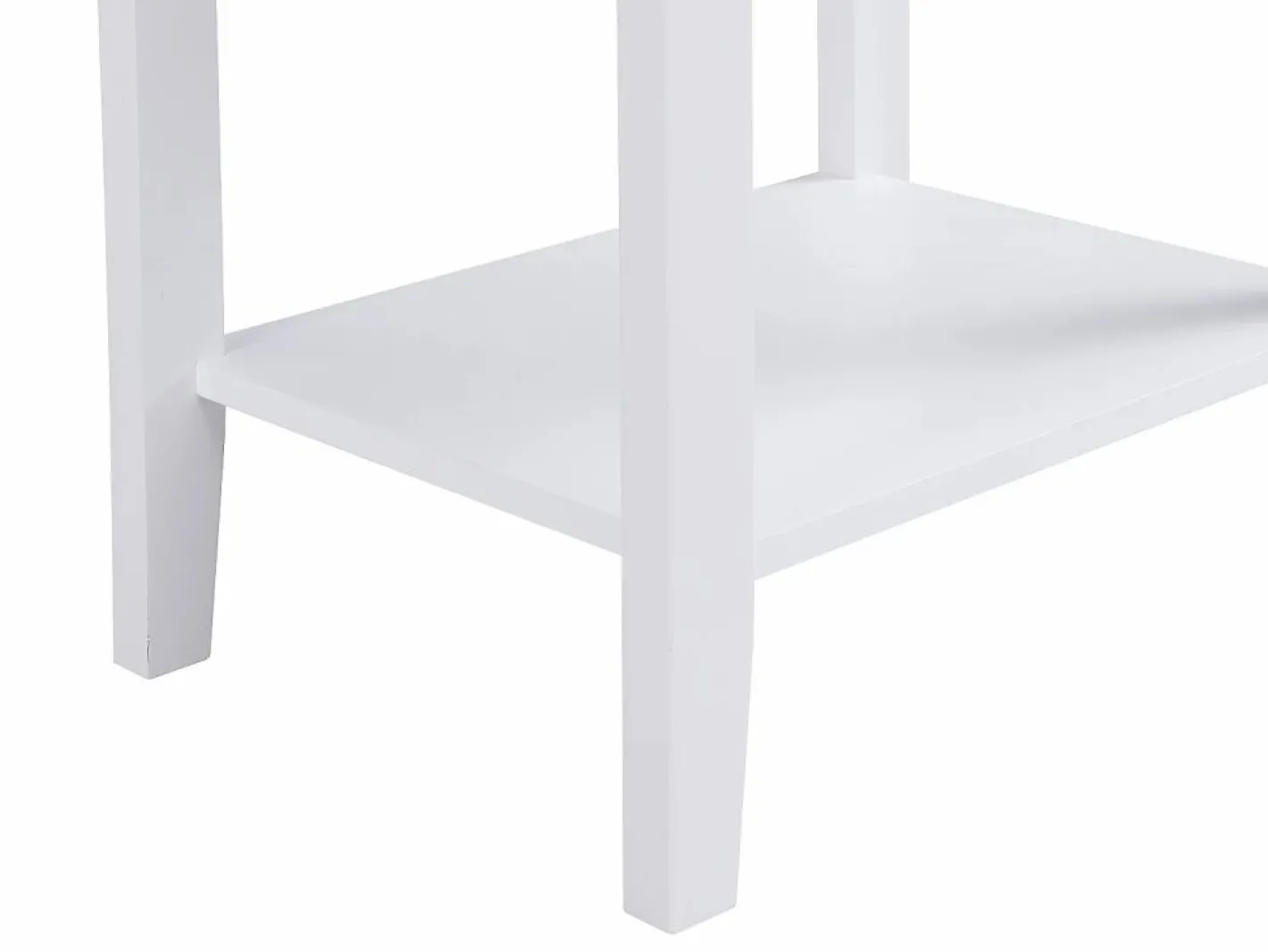 Vente-unique Mesita de noche con 1 cajón y 1 estante en MDF - - NARIVA Blanco Hot