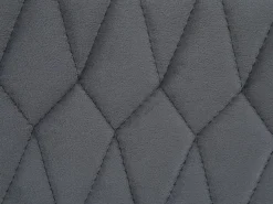 Vente-unique Mesita De Noche|Mesita de noche con 1 cajón y 1 hueco, Terciopelo gris - DANIELE