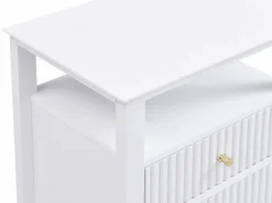 Vente-unique Mesita De Noche|Mesita de noche con 2 cajones y 1 estante de MDF - NIRIVA
