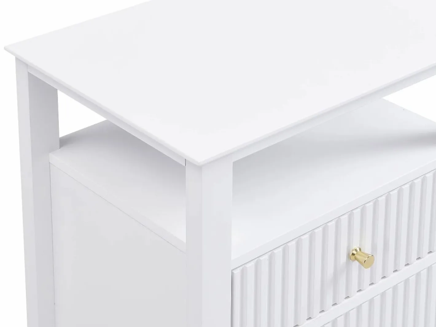 Vente-unique Mesita De Noche|Mesita de noche con 2 cajones y 1 estante de MDF - NIRIVA