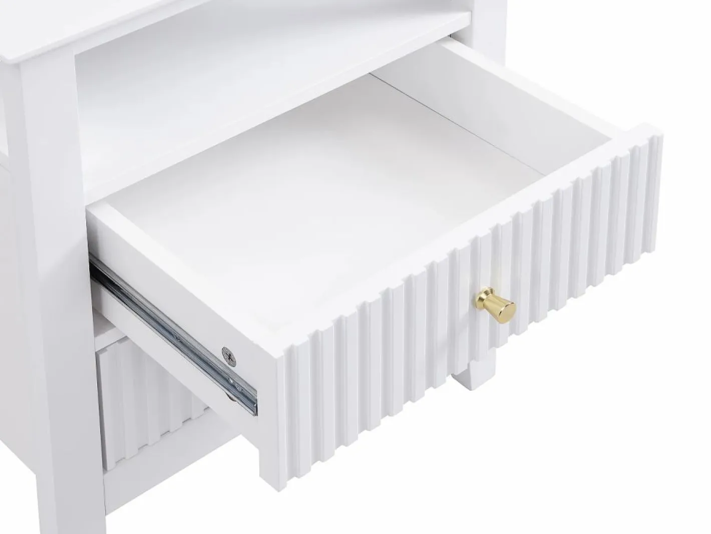 Vente-unique Mesita De Noche|Mesita de noche con 2 cajones y 1 estante de MDF - NIRIVA