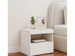 Mesita de noche con luces LED 50x40x45 cm^Clicnbuy Online