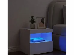 Mesita de noche con luces LED 50x40x45 cm^Clicnbuy Online