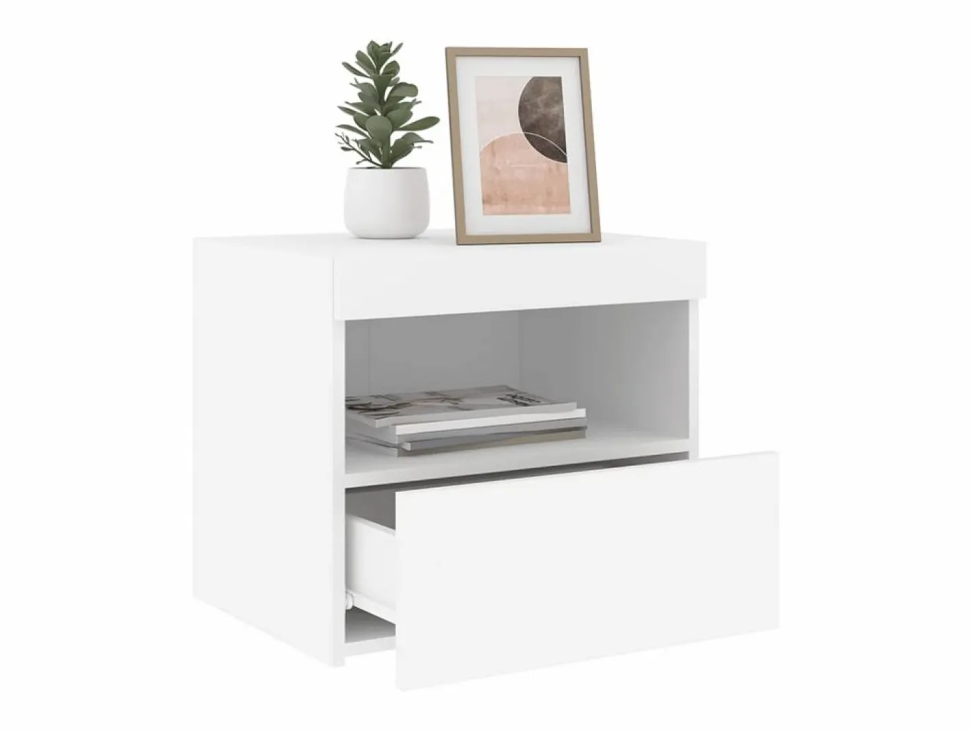 Mesita de noche con luces LED 50x40x45 cm^Clicnbuy Online