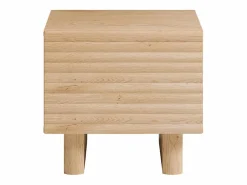 Vente-unique Mesita de noche conjunto de 2 con 1 puerta en MDF color natural - LUDIMA Color natural claro