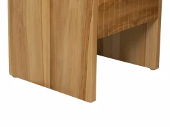 Vente-unique Mesita de noche Conjunto de 2 con 1 cajón y 1 hueco en madera de teca color natural - REVUKA Color natural claro Hot