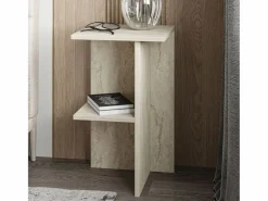 Calicosy Mesita De Noche|Mesita de noche cuadrada con estante H60 cm - LERAY