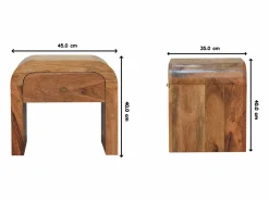Mesita De Noche|Mesita de noche Darcy de Artisan Furniture, 1 cajón, marrón claro