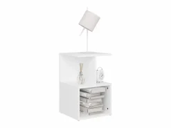 Clicnbuy Mesita de noche de aglomerado 35x35x55 cm Blanco Sale