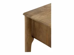Mesita de noche de madera maciza de mango marrón claro^ Outlet