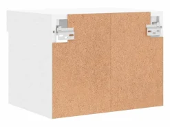 Clicnbuy Mesita de noche de pared con luces LED Blanco Best