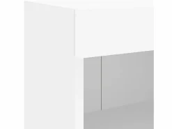 Clicnbuy Mesita de noche de pared con luces LED Blanco Best