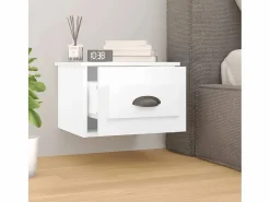 Clicnbuy Mesita de noche de pared 41,5x36x28 cm Blanco Online