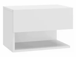 Clicnbuy Mesita De Noche|Mesita de noche de pared blanca