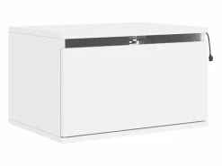 Clicnbuy Mesita de noche de pared con luces LED Blanco Online