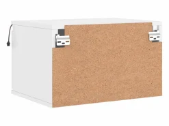 Clicnbuy Mesita de noche de pared con luces LED Blanco Online