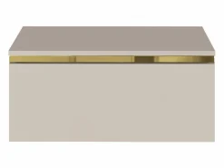 Mesita de noche flotante conjunto de 2 con 1 cajón y dorado - VUKIA de Pascal Morabito^Vente-unique Online