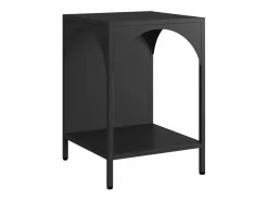 Sweeek Mesita de noche industrial de metal, set de 2 Negro Hot