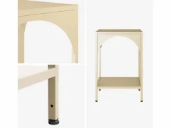 Sweeek Muebles Niño|Mesita de noche industrial de metal, set de 2