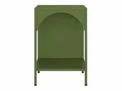 Mesita de noche industrial de metal, set de 2 verde kaki^Sweeek Clearance