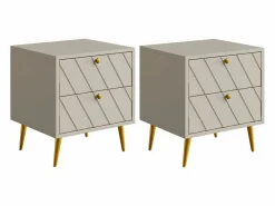 Mesita de noche lote de 2 con 2 cajones color - TEODA de Pascal Morabito^Vente-unique Clearance