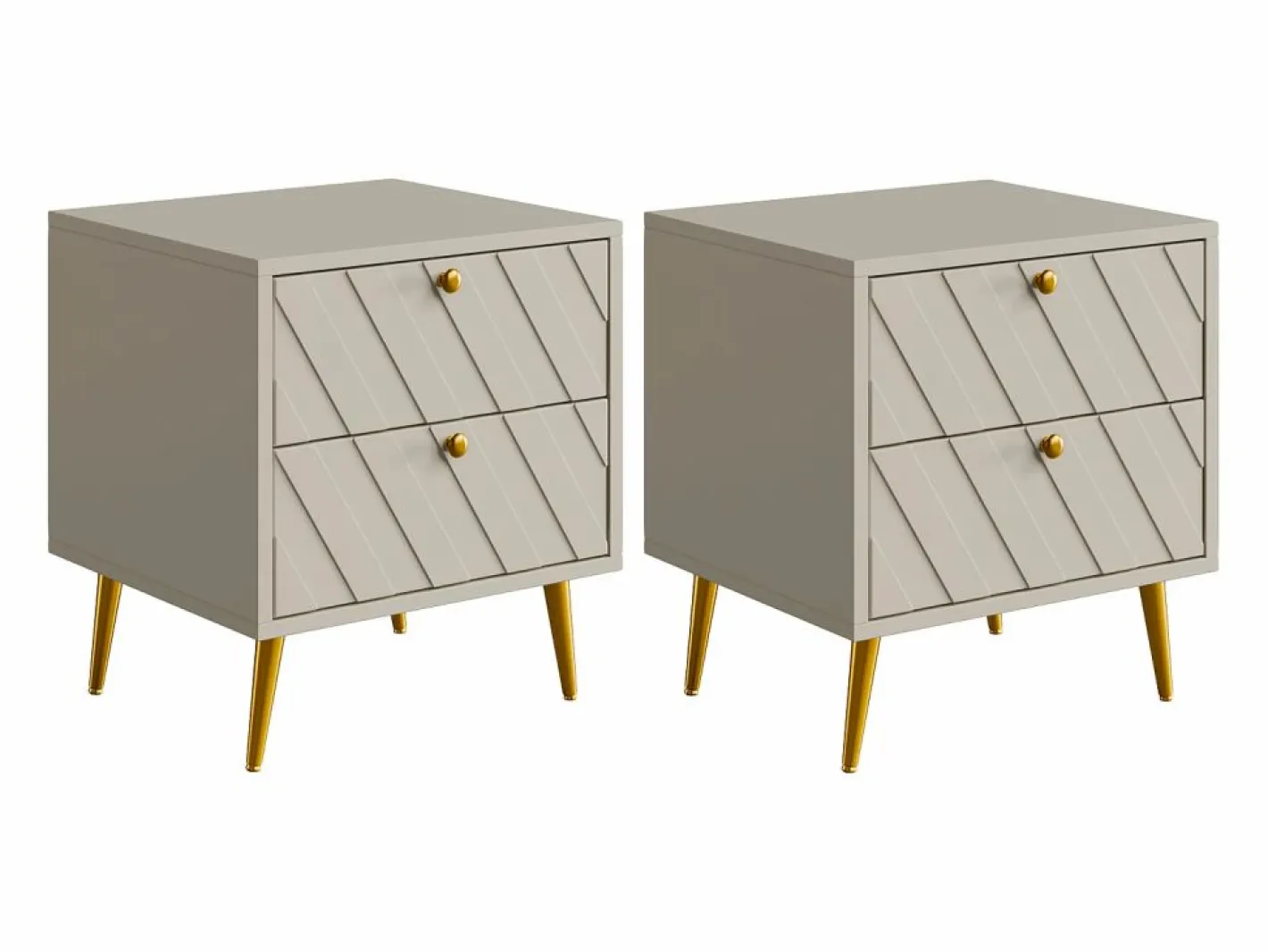 Mesita de noche lote de 2 con 2 cajones color - TEODA de Pascal Morabito^Vente-unique Clearance