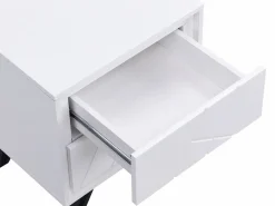 Mesita de noche lote de 2 con 2 cajones y LEDs en MDF lacado - SALIANO^Vente-unique Discount