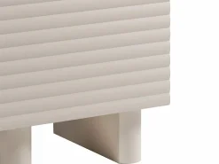 Vente-unique Mesita de noche LUDIMA de 1 puerta en MDF Beige Outlet
