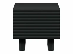 Vente-unique Mesita de noche LUDIMA de 1 puerta en MDF Negro Outlet