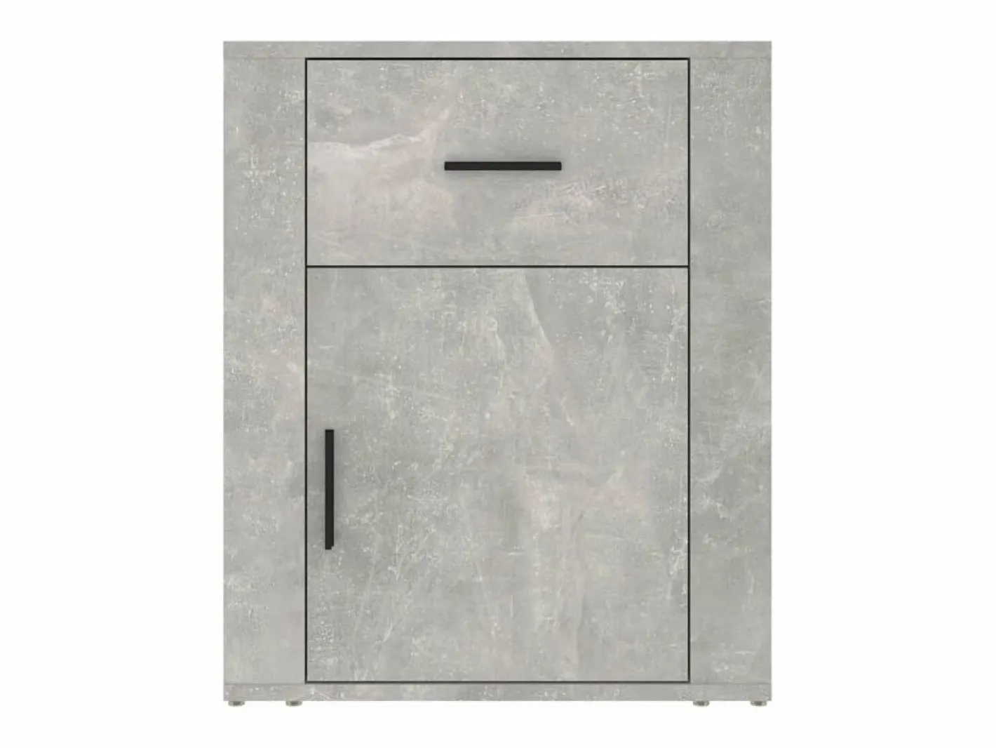Mesita de noche madera contrachapada hormigón 50x36x60 cm^Clicnbuy Discount