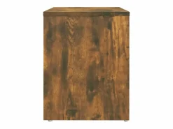 Clicnbuy Mesita de noche madera contrachapada roble ahumado 40x30x40 cm Marru00f3n Best