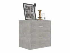Clicnbuy Mesita De Noche|Mesita de noche madera contrachapada hormigón 40x30x40 cm