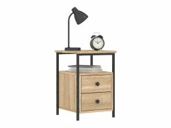 Clicnbuy Mesita De Noche|Mesita de noche madera de ingeniería roble Sonoma 34x35,5x50 cm
