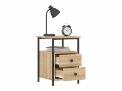 Clicnbuy Mesita De Noche|Mesita de noche madera de ingeniería roble Sonoma 34x35,5x50 cm